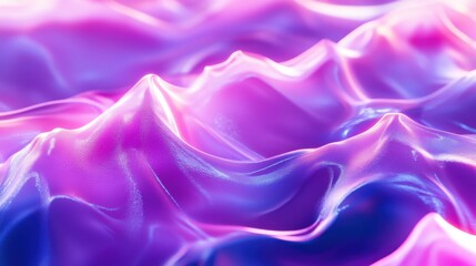 Fototapeta premium Neon pink and lavender fluid gradient with dynamic waveforms, ideal for bold advertising designs.