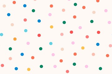 Cute polka dot background, colorful pattern © Rawpixel.com