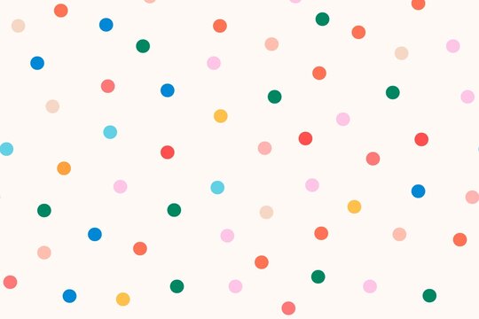 Cute polka dot background, colorful pattern