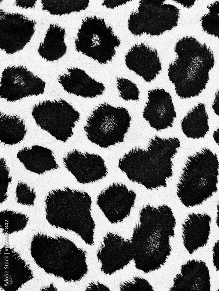 Poster a black and white photo of a leopard print pattern. the image has a bold and striking appearance, wi