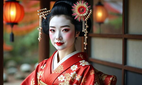 geisha woman in kimono