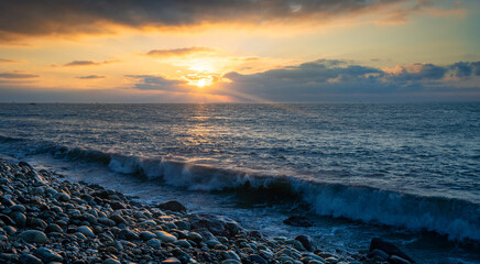 Sunset on the Malecon Puerto Vallarta