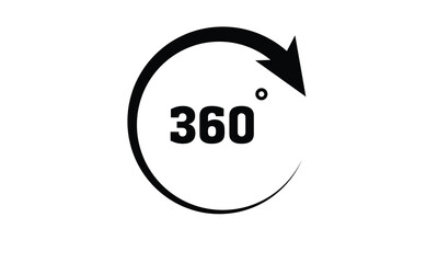 360 degrees arrow, rotate around set icon. Circle signs vertical, horizontal and diagonal view with arrows rotation to 360 degrees. Virtual reality. Rotate cycle, circular moving symbol. Vector 