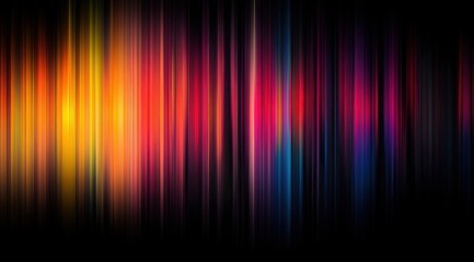 Vibrant Abstract Colorful Light Streaks on Dark Background