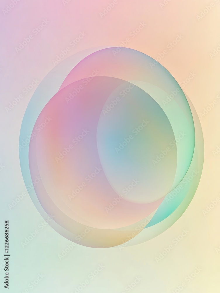 Poster three dimensional digital abstract art with vivid colors and intricate patterns.