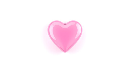 Fototapeta premium Pink translucent shiny heart illustration. Generative AI