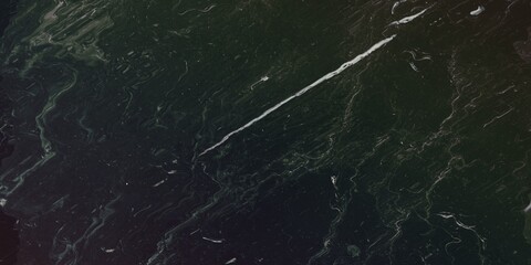Dark Green Marble Texture with White Veins