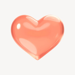 Heart, health icon, 3D rendering illustration