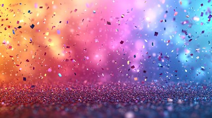 A soft gradient background with confetti, perfect for anniversary banners, flyers, invitations, and creating a vibrant, festive atmosphere for special events.