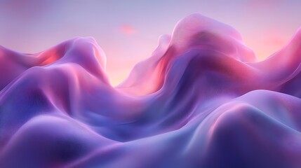 Obraz premium Abstract Purple and Pink Wave Landscape