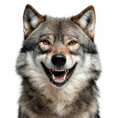 Fototapeta premium Realistic Wolf Portrait with Captivating Expression