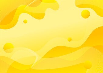 Yellow gradient abstract background liquid shape with wave line