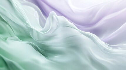 Obraz premium Soft, flowing waves of lavender and mint green in a blurred fluid vector background, ideal for corporate ads.