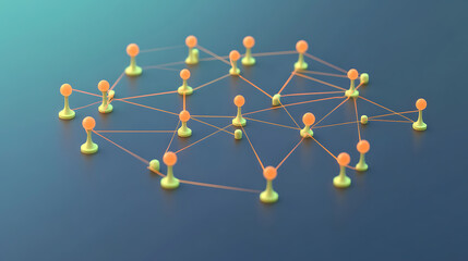 Network connectivity visualization digital workspace graphic representation abstract environment top-down view data analysis concept
