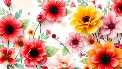 Vibrant Paper Flowers Blooming Beautifully Together