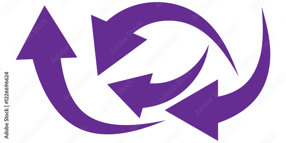 Poster set of long blue curve arrow icon vector . blue curve arrow icon set. long arrow icon set. curve arr