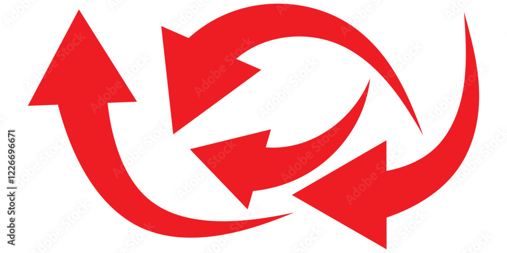 Poster set of long blue curve arrow icon vector . blue curve arrow icon set. long arrow icon set. curve arr