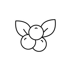 Cranberry sprig icon design
