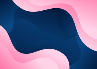 Gradient pink and navy blue wave background