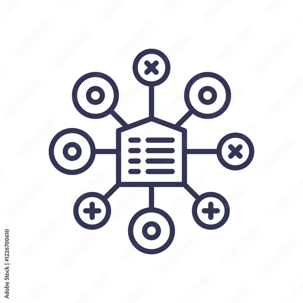 Poster central hub with connected nodes, symbolizing a centralized repository.