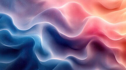 Obraz premium Abstract gradient in blue, mint, and pink. Modern iridescent design.