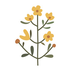 Cute flower,cartoon, isolated, vector illustration, graphic design, flat