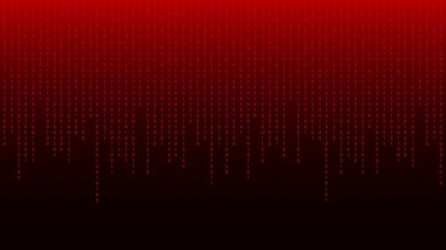 Information protection and security binary code 0 1 coding red graphic