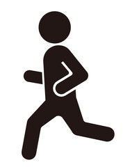 マラソンする人のアイコン、マラソンのベクターイラスト