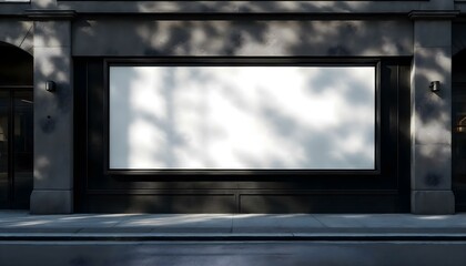 A blank billboard on a building, ready for mockup advertising opportunities