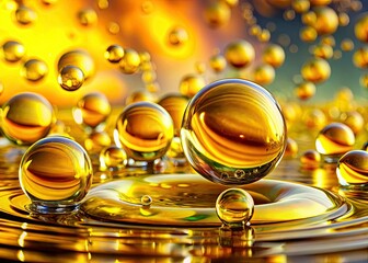 Canola Oil Macro Photo Isolated on Clear Background