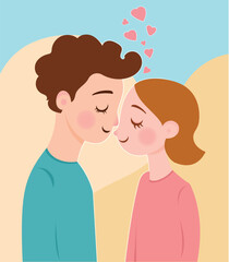 Cute happy couple in love 