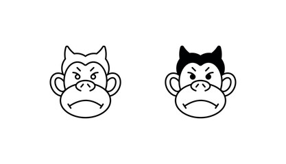 Ape icon design with white background stock illustration