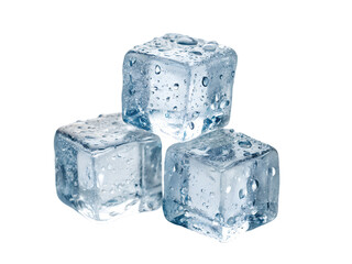 Obraz premium crystal ice cubes isolated on transparent background