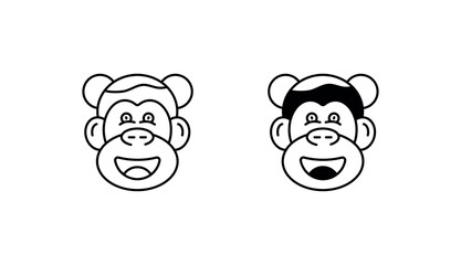 Ape icon design with white background stock illustration