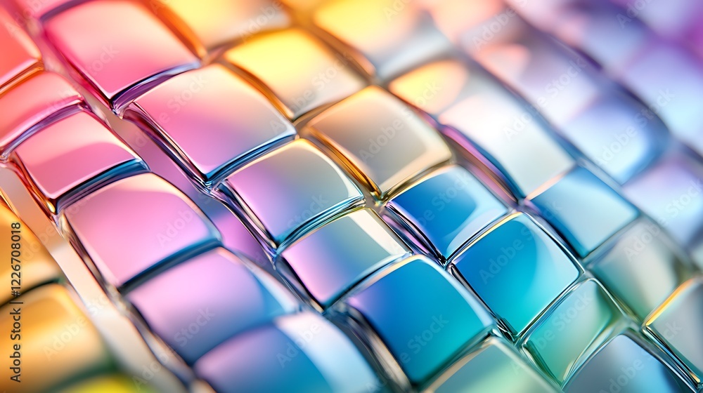 Poster abstract colorful shiny cubes pattern background