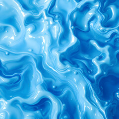 Abstract Swirling Blue Liquid Texture Background