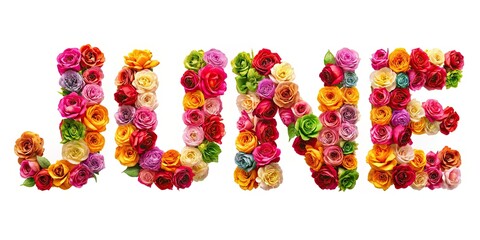 Colorful June Roses - Surreal AI Art