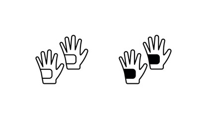 Golf Gloves icon design with white background stock illustration