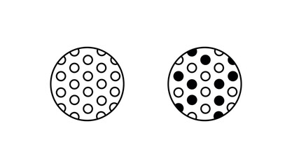 Golf Ball icon design with white background stock illustration