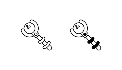 Golf Ball Picker icon design with white background stock illustration