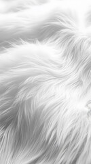 Obraz premium 68. A smooth white fur texture that feels warm and comforting under soft light