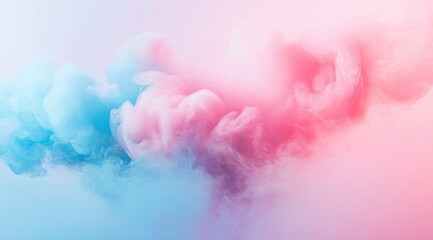 Fototapeta premium Soft Pink and Blue Colorful Smoke on Light Background for Design Use