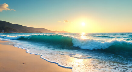 Obraz premium sunset on the beach