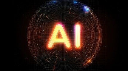 Vibrant AI Design with Bright Colors and Dynamic Effects