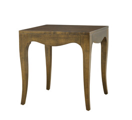 Brown wooden table isolated png. Table isolated on transparent background Furniture, interior object. PNG format.