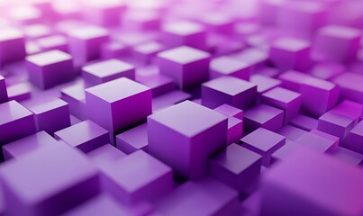 Fototapeta premium Abstract purple grids, fluid design, 3d render, Generative AI