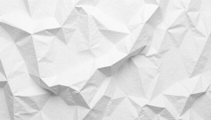 Obraz premium White crumpled paper, textured background Deep creases and folds , craft, notepad, notebook