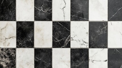 Fototapeta na wymiar Classic black-and-white checkered chessboard pattern, seamless and bold. 