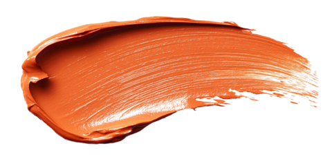 Close-up of a terracotta orange makeup swatch with a textured appearance.