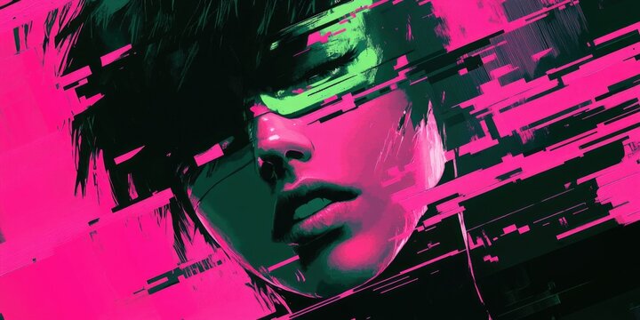 Cyberpunk Digital Art Poster